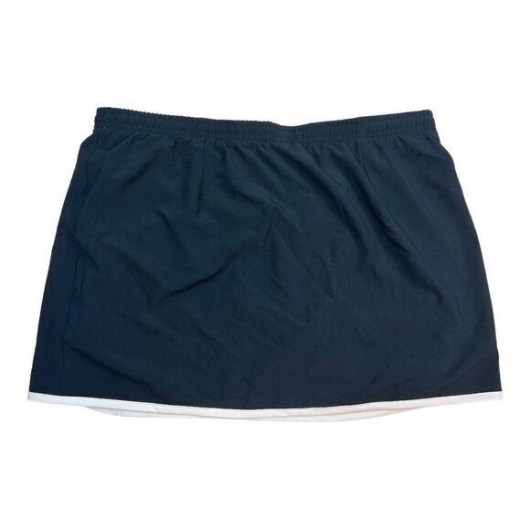 Hind Skort Women Large Black Elastic Waist White Striped Trim Lined Tennis - Picture 2 of 8